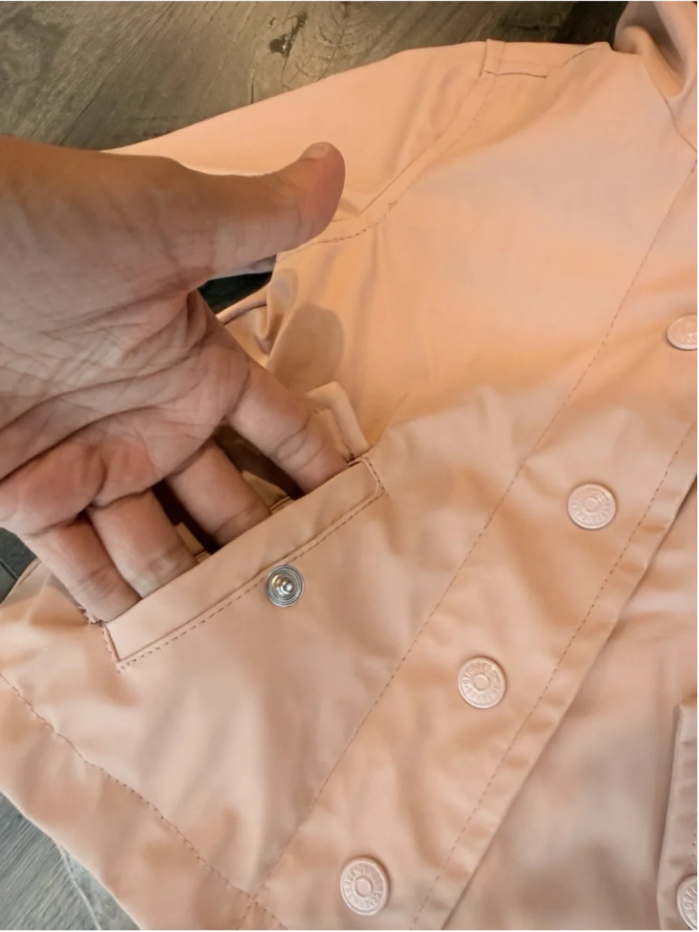 Gymboree Blush Pink Hooded Rain Jacket 3-6M Minimalist Baby Coat Scandi Coastal